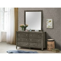 Glory Furniture 41" x 41" Gray Transitional Burlington Dresser Mirror