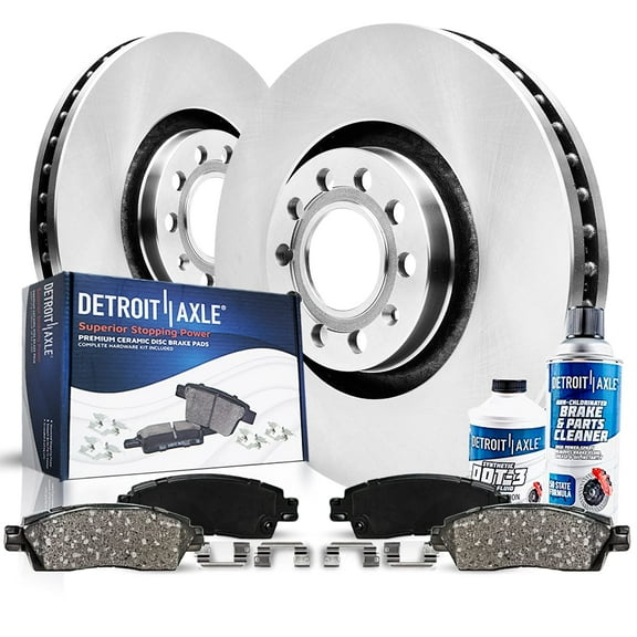 Detroit Axle - Front Brake Kit for Audi A3 Quattro VW Beetle EOS Golf Jetta Rabbit Replacement Disc Brake Rotors Ceramic Brakes Pads: 11.34'' Front Rotor Fits select: 2011-2015 VOLKSWAGEN JETTA SE