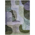 thumbnail image 2 of HomeRoots 604444 3 x 5 ft. Olive Green, Purple & Charcoal Abstract Washable Indoor & Outdoor Rectangle Area Rug, 2 of 5