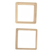 2Pcs Handmade Knitting Loom Board DIY Wooden Needlework Handcrafts Supplies