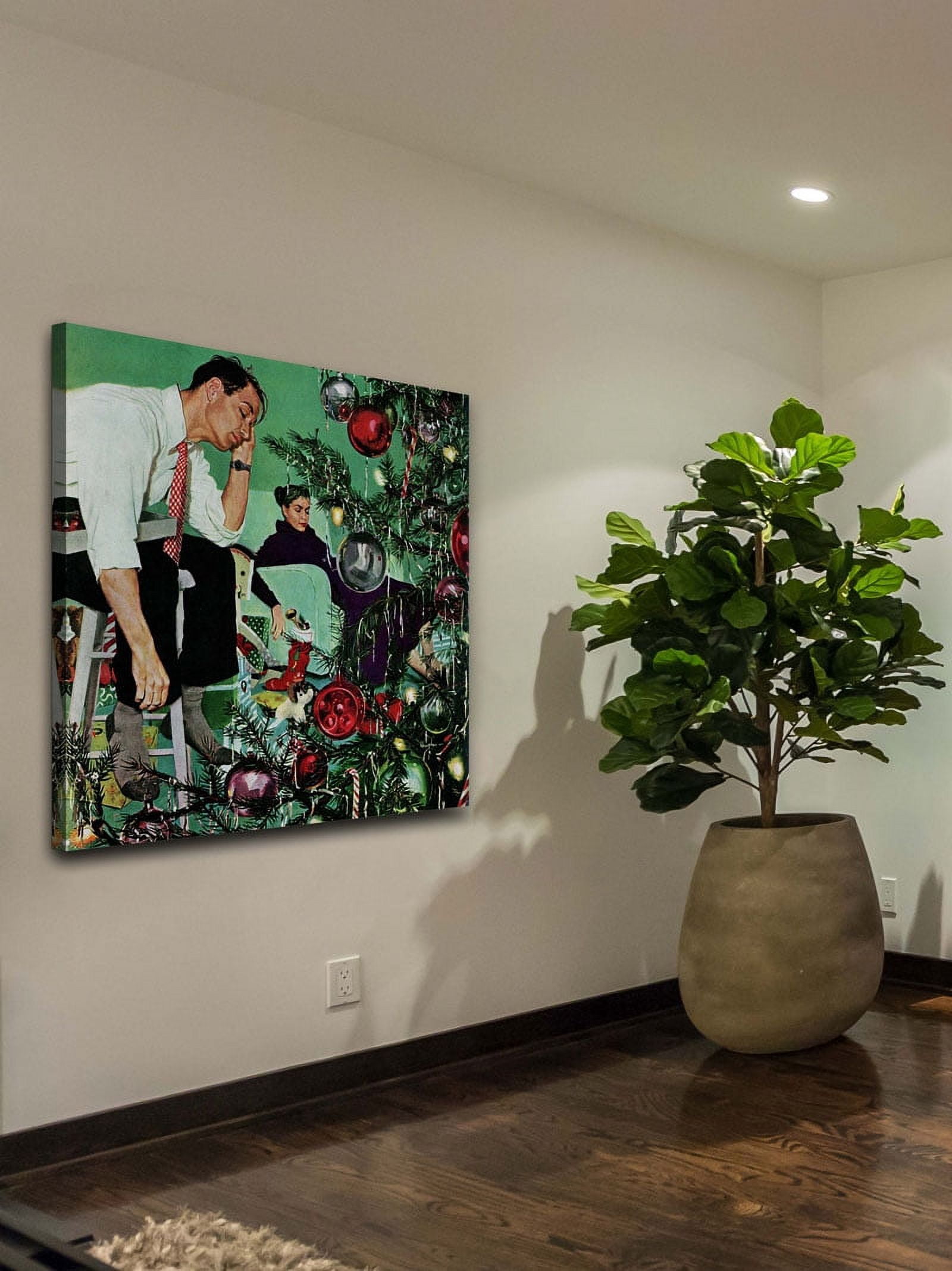 Marmont Hill "Trimming the Tree" by George Hughes Painting Print on Canvas