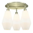thumbnail image 4 of Innovations Lighting  Cindyrella - 3 Light 19" Flush Mount Polished Nickel/Seedy, 4 of 5