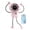 Pink, variant on Creative Robot Shaped Fan With 3000mAh Battery 18H Runing time Suction Base For Multiple Surfaces