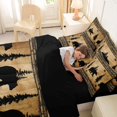 thumbnail image 5 of Manfei Vintage Wildlife 7 Pieces Full Size Bedding Sets,Cartoon Bear Full Size Bed in a Bag,Brown,Black Reversible, 5 of 7