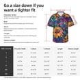 thumbnail image 5 of Yiaed Psychedelic Sunflowers Print Hawaiian Shirt for Men Short Sleeve Button Down Shirts Beach Shirts for Men,Small, 5 of 7