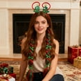 thumbnail image 4 of Peluca Navideña con Trenzas, Lazos y Lazos, Coleta Alta, Multicolor, de Poliéster, Accesorios para El Cabello Trenzado | Diademas Navideñas para Niños, Fiestas de Navidad y Año Nuevo, Regalos para Ju, 4 of 6