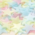 thumbnail image 1 of 100 Uds. Pegatinas de pared de estrellas 3D, brillan en la oscuridad, pegatina de pared de plástico fluorescente luminosa para niños, habitación de bebé, dormitorio, techo, decoración del hogar Vhermosa WMZY-23-1, 1 of 8