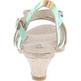 thumbnail image 6 of Link Smart-79K Girl's Glitter Bow Strap Buckle Platform Wrapped Heel Sandals, 6 of 7
