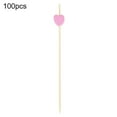 thumbnail image 2 of Cheers US 100Pcs Blue Heart Fancy Toothpicks for Appetizers Long Cute Bamboo Cocktail Picks Wedding Valentine’s Day Party Food Fruit Drinks Decorative Skewer Sticks, 2 of 7