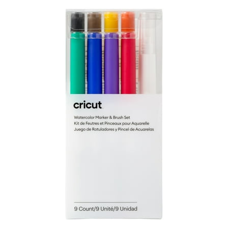 UPC: 0093573826153 | Cricut® Watercolor Marker & Brush Set (9 ct)  1.0 mm