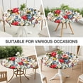 thumbnail image 7 of Pioneer Flower Floral Print Pattern Round Fitted Tablecloth with Elastic Edge,Dining Table Cover Waterproof,Outdoor Round Tablecloth for Camping,Dining,Indoor and Outdoor, 7 of 7