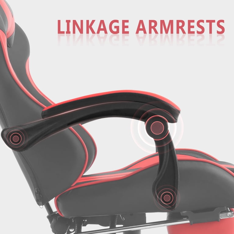 SOONTRANS Red Gaming Chair, Massage, Footrest photo 4