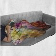thumbnail image 6 of Modern Soft Flannel Fleece Throw Blanket, Rainbow Water Painting Colored on a Canvas Painting Like Vision Image Print, Cozy Plush for Indoor and Outdoor Use, 60" x 80", Multicolor, by Ambesonne, 6 of 6