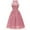 Pink, variant on Bigersell Bride Dresses for Wedding Women Vintage Princess Floral Lace Cocktail Neckline Party Aline Swing Dress Women T-Shirt Dress Style 6533, Female Short Dresses L