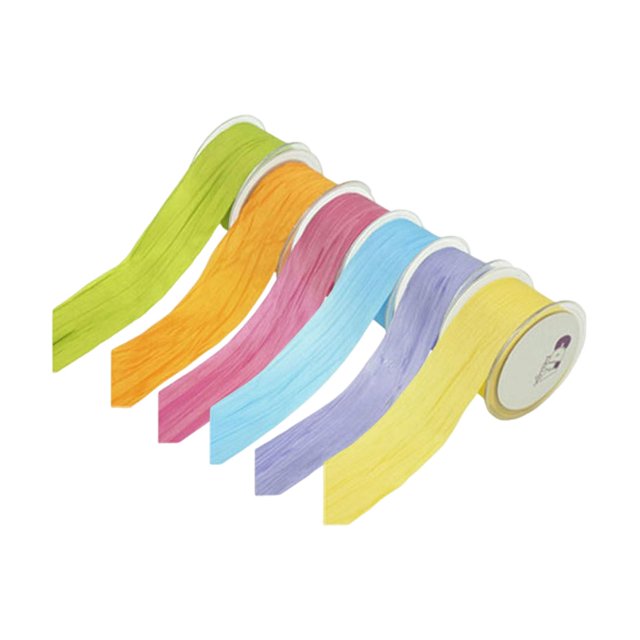 6 Piezas de Cinta Arrugada Colorida de 50mm de Ancho Cintas Arrugadas para Regalos de Novia Bowknot Accesorios de Vacaciones