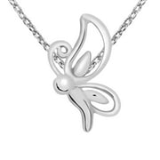 Orchid Jewelry Mfg Inc Orchid Jewelry 925 Sterling Silver Butterfly Necklace