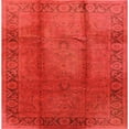 thumbnail image 1 of Ahgly Company Machine Washable Indoor Square Industrial Modern Red Area Rugs, 8' Square, 1 of 7