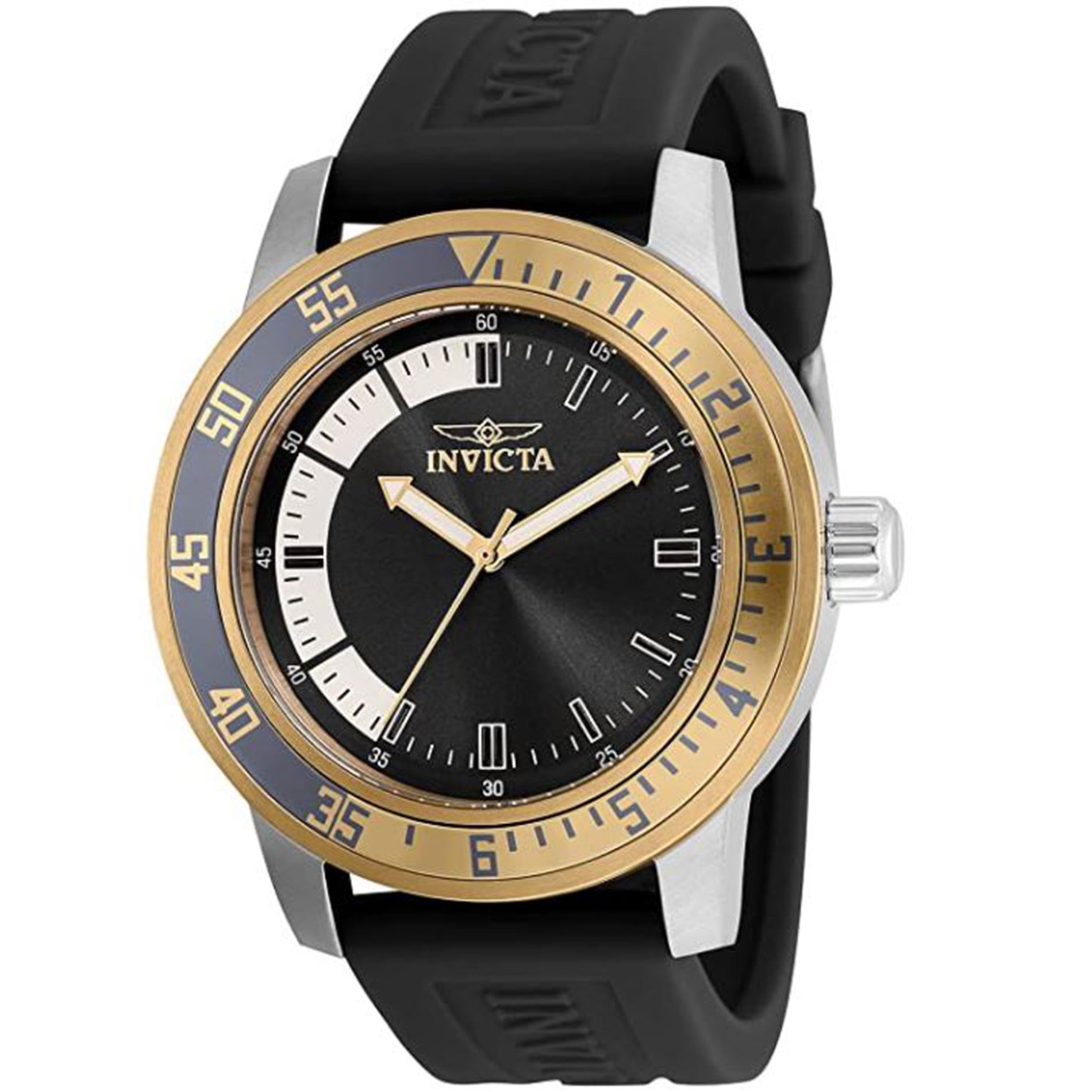 INVICTA Specialty Men 45mm Stainless Steel Steel Black+White dial PC21J Quartz