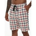 thumbnail image 3 of Xidunhg Men's 3-Pack Woven Pajama Shorts 100% Cotton Plaid Sleep Lounge Shorts with Button Fly 2XL, 3 of 10