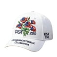 thumbnail image 2 of USA 250th Anniversary Commemorative Baseball Cap – Patriotic Bald Eagle Floral Embroidered Hat, Semiquincentennial Celebration, USA 250 Gift for Men & Women, 2 of 8