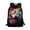 Colorful Wolf Print, variant on Cute Pink Purple Dragon 17 Inch Kids School Backpack Large Capacity Bookbag with Laptop Compartment Side Mesh Pockets for Boys Girls Daily Use Travel