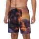 thumbnail image 1 of Balery Puppy Lying On A Cloud Bañador para hombre, shorts de playa de secado rápido con entrepierna y forro de compresión-Large, 1 of 6