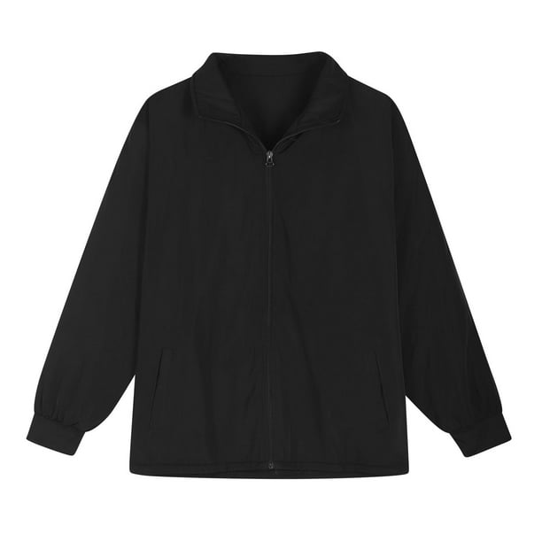 Chaquetas y abrigos casuales sin capucha de manga larga Chaqueta de bolsillo de manga larga de moda para mujer Chaqueta de poliéster para mujer