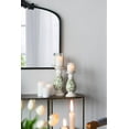 thumbnail image 4 of A&B Home White Ceramic Pillar Candleholder with Green Floral Motif 4.7" x 4.7" x 10", 4 of 6