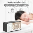 thumbnail image 4 of Speakers Bluetooth Wireless Led Mirror Clock wtih Screen 5.0 Wireless Bluetooth Audio Alarm Clock Three Brightness Call Card, Built In Lithium Battery Digital Alarm Clock, 4 of 7