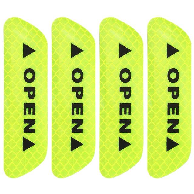 4 Uds. De cintas reflectantes abiertas para coche, marca de advertencia, pegatinas para puerta de coche abierta (verde) Tmvgtek Accesorios para autos y motos