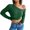 Green, variant on Vedolay Women's Tops Women's V Neck Sweater Lantern Sleeve Oversized Henley Knit Pullover Tops,Khaki S
