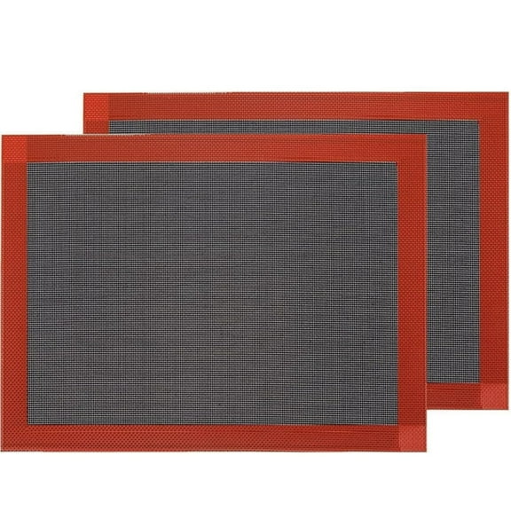 LQQBOX Perforated Silicone Baking Mats, 2 PCS Eclair Silicone Mat, Tray Pan Liners Perfect Bakeware for Making Cookies, Macarons, Bread and Pastry,11.81"x 15.75" (Right Angle)