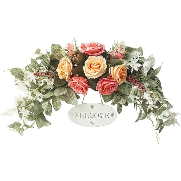 Marca de bienvenida europea, orquídea rosa, decoración de dintel, flores decorativas para boda y hogar
