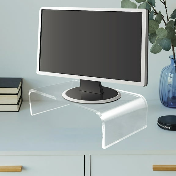SEWCHICS Back to School Clear Monitor Stand Riser Acrylic Monitor Stand Riser Transparent 1Pack
