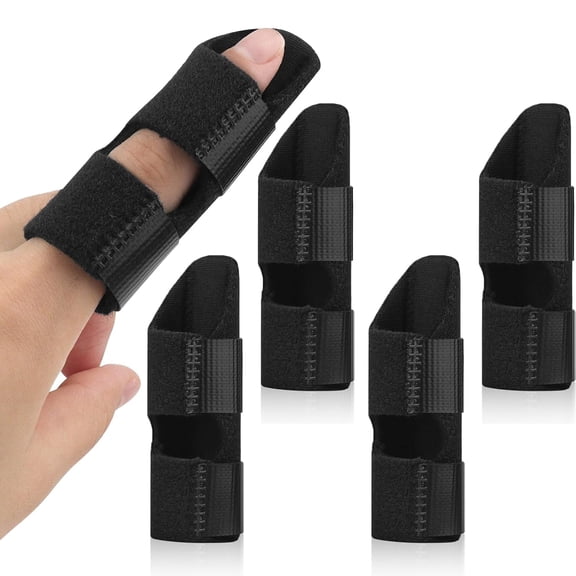 5PCS Trigger Finger Splint, Adjustable Finger Braces Joint Stabilizer - Mallet Splint & Hand Brace, Arthritis Finger Straightener Fits Thumb, Index, Middle, Ring & Pinky