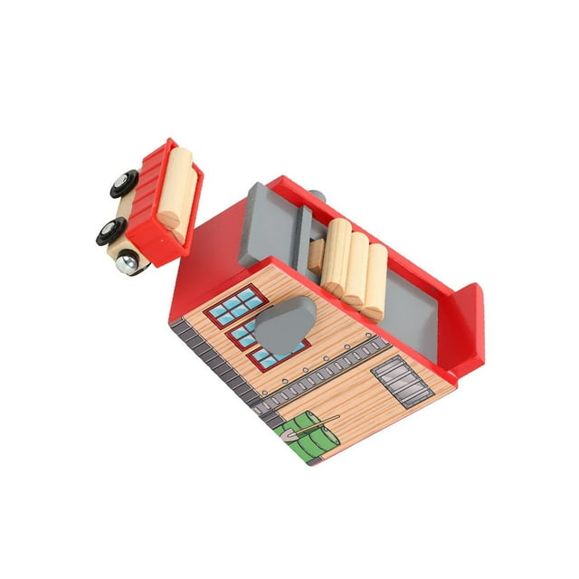 Children Portable Lumber Mill Set Home Daycare Educational Wood Log Mills Train Toy Teaching Interactive Plaything