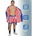 thumbnail image 3 of Balboa Apollo Movie Boxing American Flag Shorts for Men's & Women's, 3 of 7