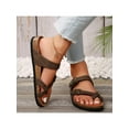 thumbnail image 5 of Comfortable Women's Cork Footbed Sandal With Adjustable Buckle Summer Beach Sandals, 5 of 7