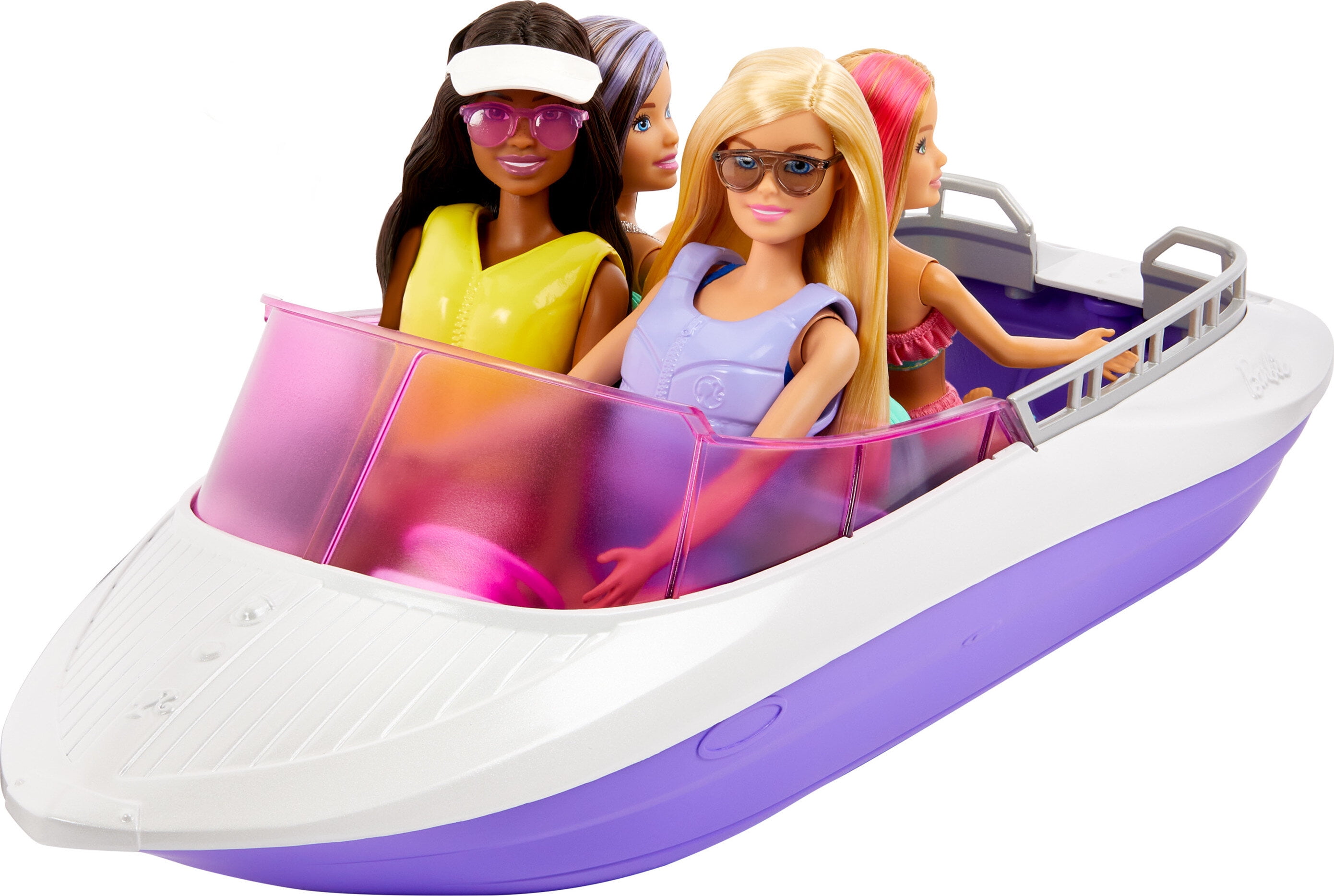 Barbie Mermaid Power "Malibu" and "Brooklyn" Dolls with Boat Playset and Ocean Accessories