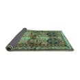 thumbnail image 2 of Ahgly Company Indoor Square Persian Turquoise Blue Traditional Area Rugs, 8' Square, 2 of 4