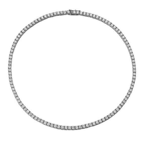 3mm Moissanite Diamond Necklace D Color VVS1 Diamond Tennis Necklace 925 Sterling Silver Moissanite Necklace for Men Women with Certificate 15-21 In