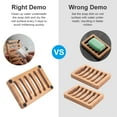 thumbnail image 3 of AmazerBath Soap Holder Soap Dish, Bamboo Soap Dish, 2 Pack Wood Soap Holder, Bar Soap Holder for Shower, Soap Tray Self Draining, Soap Saver for Shower, Bathroom, Kitchen, Home(Natural Color), 3 of 7