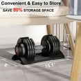 thumbnail image 7 of Adjustable Dumbbell,22lb/44lb/52lb Single Dumbbell Set with Tray for Workout Strength Training Fitness, 7 of 7