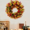 thumbnail image 6 of Bfogop Fall Wreath 17 Inch Artificial Autumn =Wreaths with Orange Eucalyptus Maple Leaves Thanksgiving Harvest Fall Door Wreath for Indoor Outside Farmhouse Window Wall Decor, 6 of 6