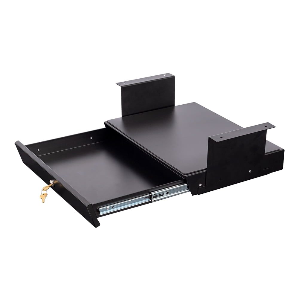 Locking UnderDesk Pencil Drawer with Optional UnderDesk Shelf