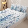 thumbnail image 3 of Erosebridal Watercolor Seagrass Coral Zipper Twin Comforter Sets with Fitted Sheet and 2 Pillowcases,Seashell Starfish Underwater Zipper Bedding Set For Boys,Reversible,4 Pieces, 3 of 7