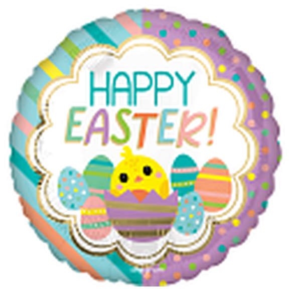 18C HX HAPPY EASTER STRIPES & DOTS