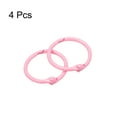 thumbnail image 3 of Uxcell Loose-Leaf Binder Rings, 30mm/ 1.18" Metal Book Ring, Pink, 4Pack, 3 of 5