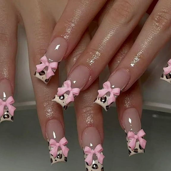 Sinyiin Press On Nail Artificial Nail False Nail Glues On Nail French Nail Tips Gifts