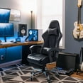thumbnail image 5 of Homall Gaming Chair Massage Office Chair Computer Racing Chair High Back PU Leather Chair with Footrest, Black, 5 of 7